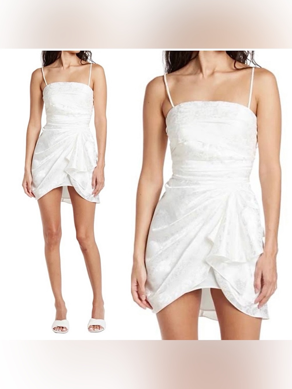 Ronny Kobo June Draped Cocktail Mini Dress